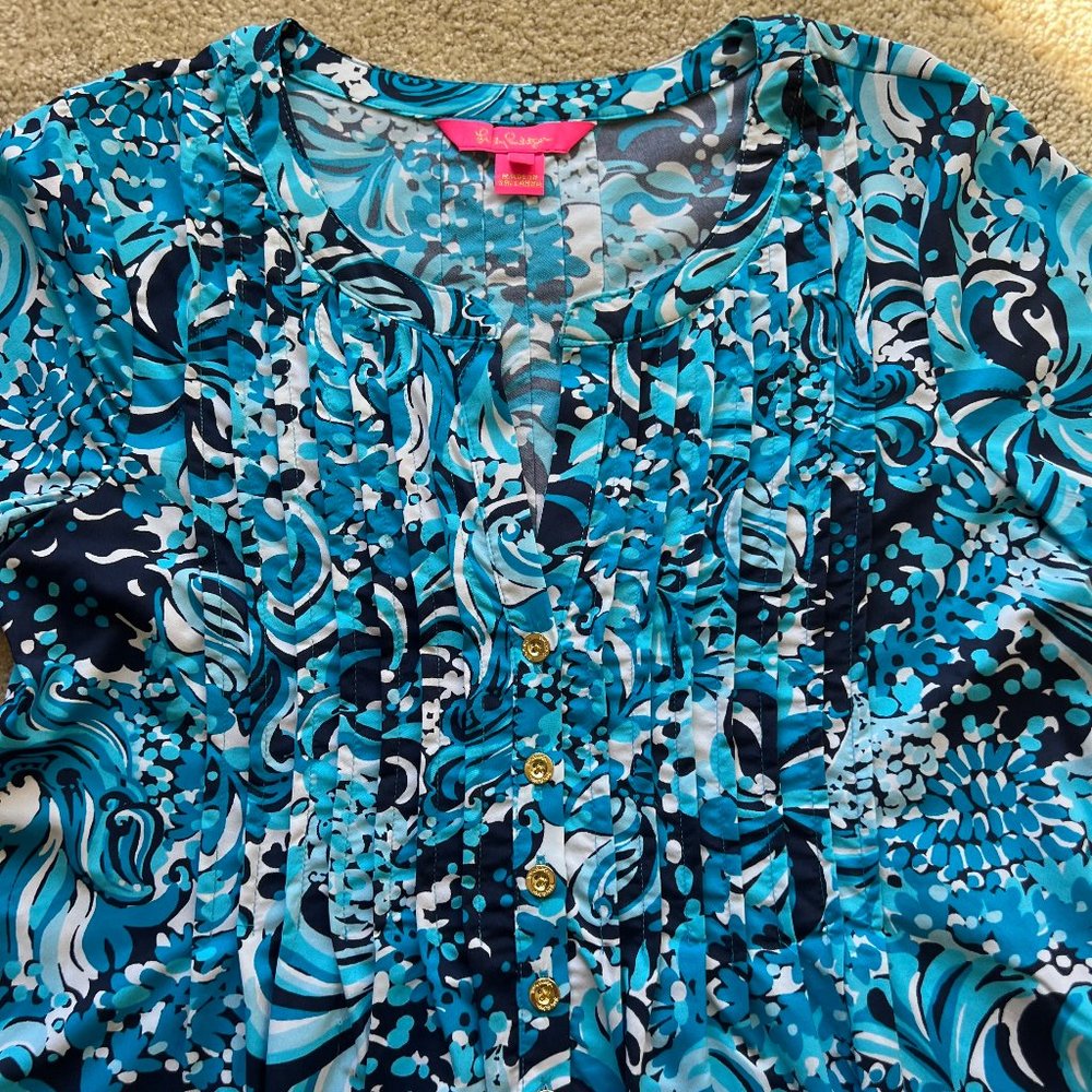 Lilly Pulitzer Blue Dress - Size Small - Picture 6 of 13
